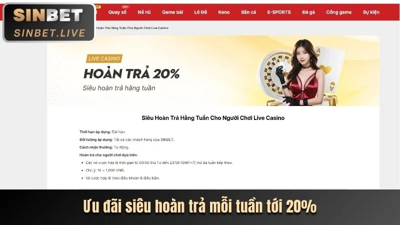 Hoàn trả hàng ngày/tuần cho game bắn cá